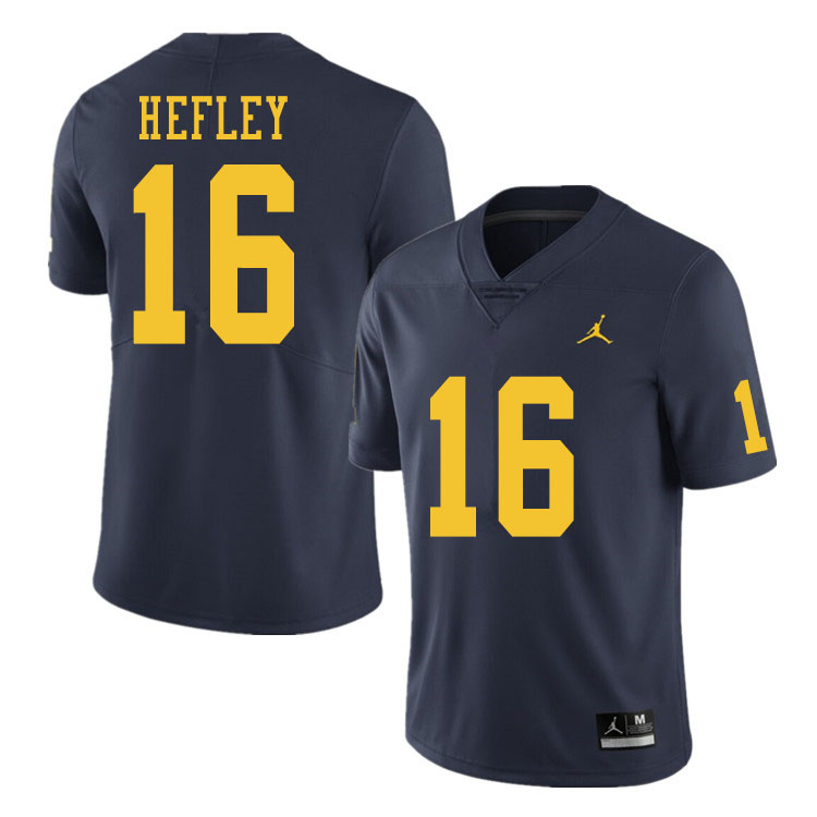 Men #16 Ren Hefley Michigan Wolverines College Football Jerseys Sale-Navy
